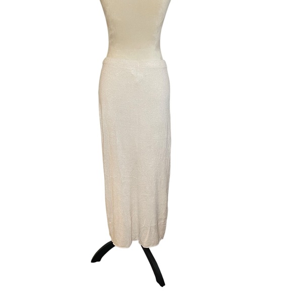 Barefoot dreams pocketed Beige Maxi Skirt with slit size small women’s - Picture 4 of 10